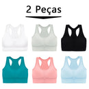 Kit 2 Tops Fitness Seamless ActiveFit™ Sustentação e Conforto