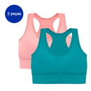 Kit 2 Tops Fitness Seamless ActiveFit™ Sustentação e Conforto